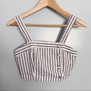 F21 Nautical Striped Crop Top